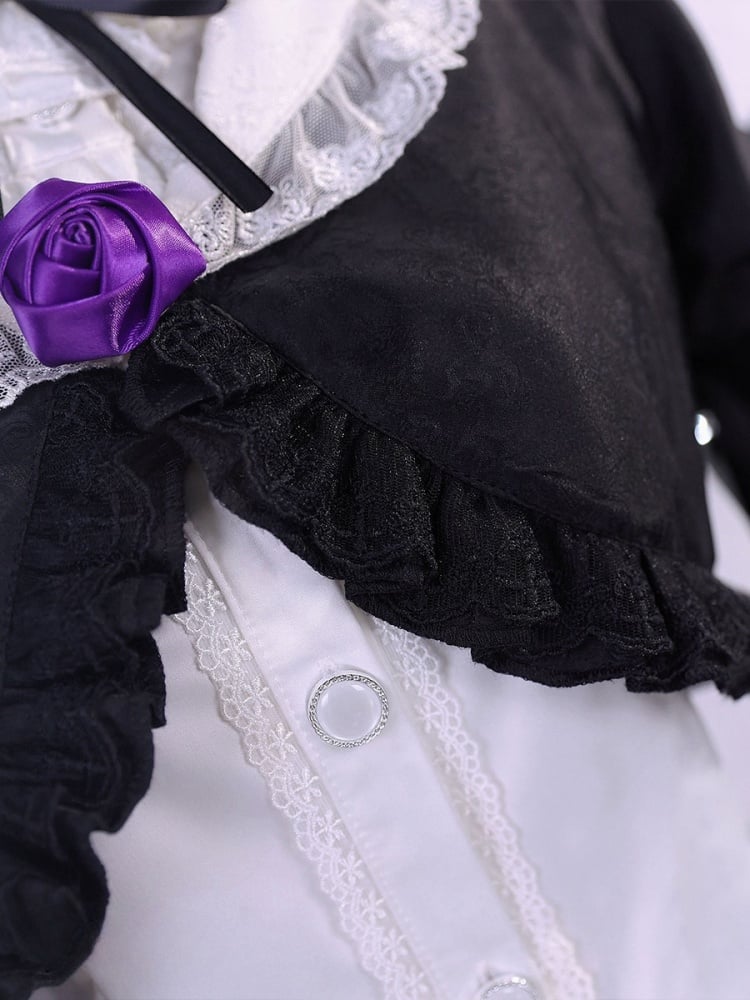 俺の妹がこんなに可愛いわけがない 白トップス+黒コート+スカート ロリータ風コスプレ衣装