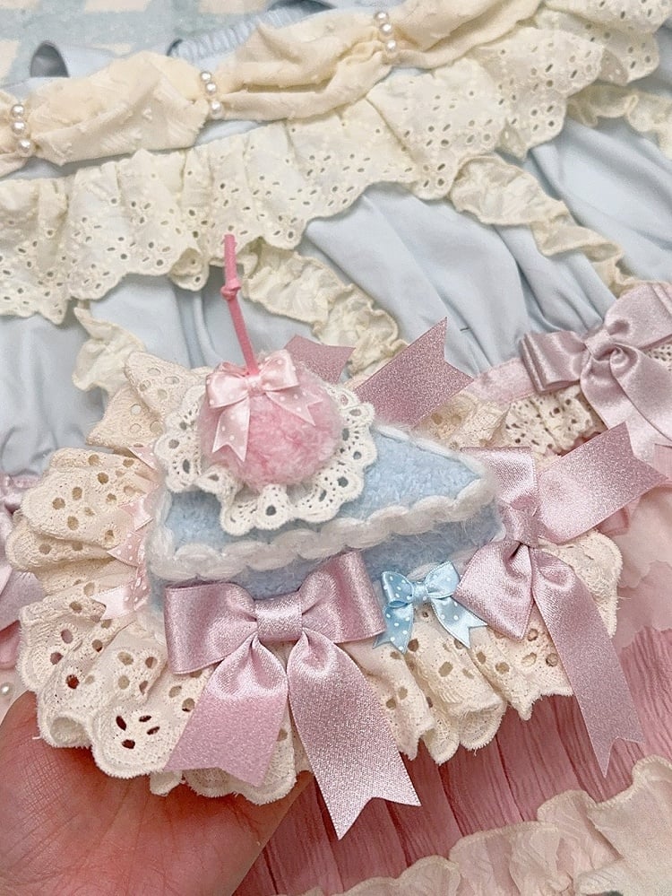 Cake Bowknot Trim 3 Color Cherry Options Lace Mini Details Hat