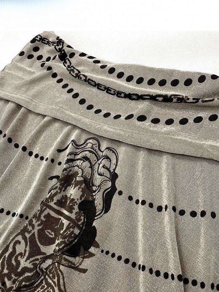 Cowl Print Khaki Fashion Design Hoodie Neckline Millard