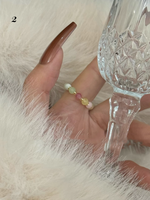 Collier et bracelet en forme d'ourson en gélatine Macron Y2K