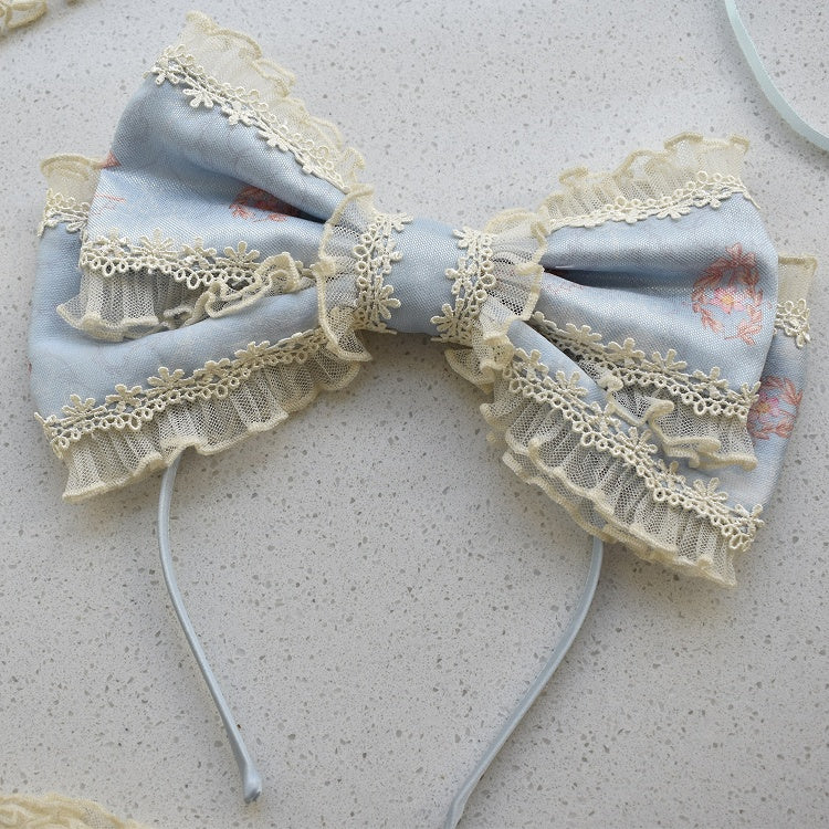 / Beige Pink Bowknot KC Mint Blue