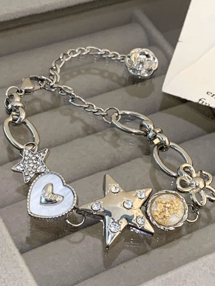 Silbernes Starand-Blumenarmband