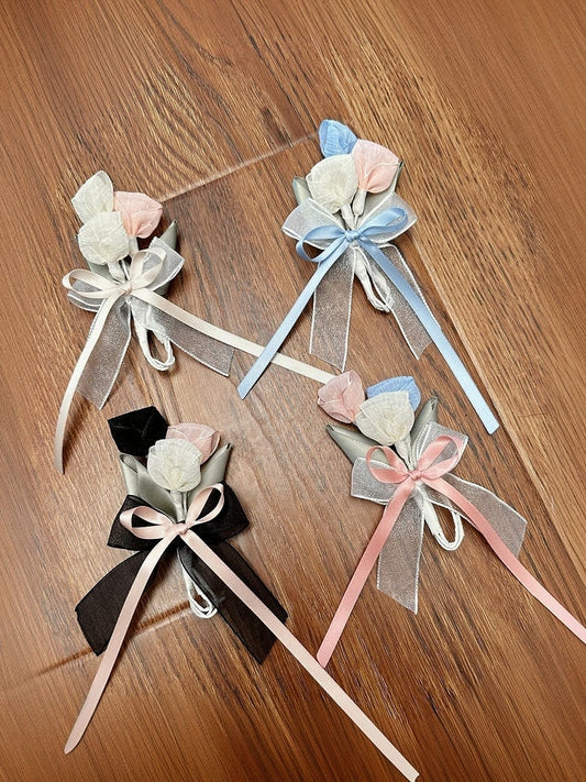 Tulip Ribbon Bowknot Brooch
