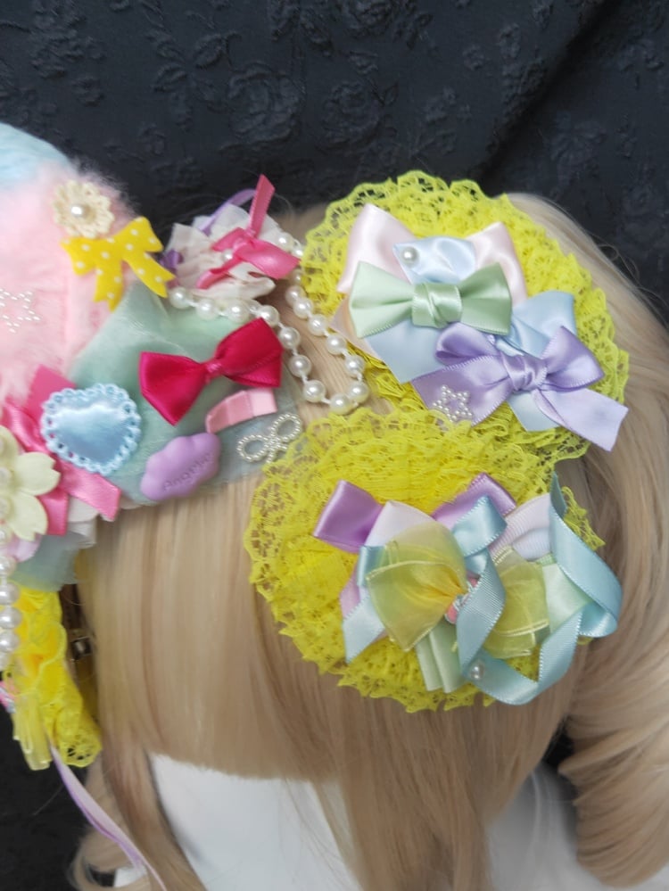 Colorful Bowknot Detail Lace Hairclip