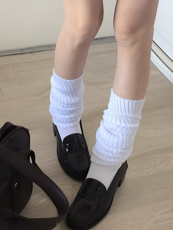 Uniform Calf JK 60CM/100CM Socks Knitted Length White