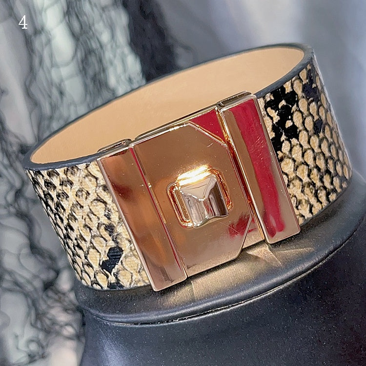 Beige/Yellow Options Bracelet Wristband Buckle 4 Design