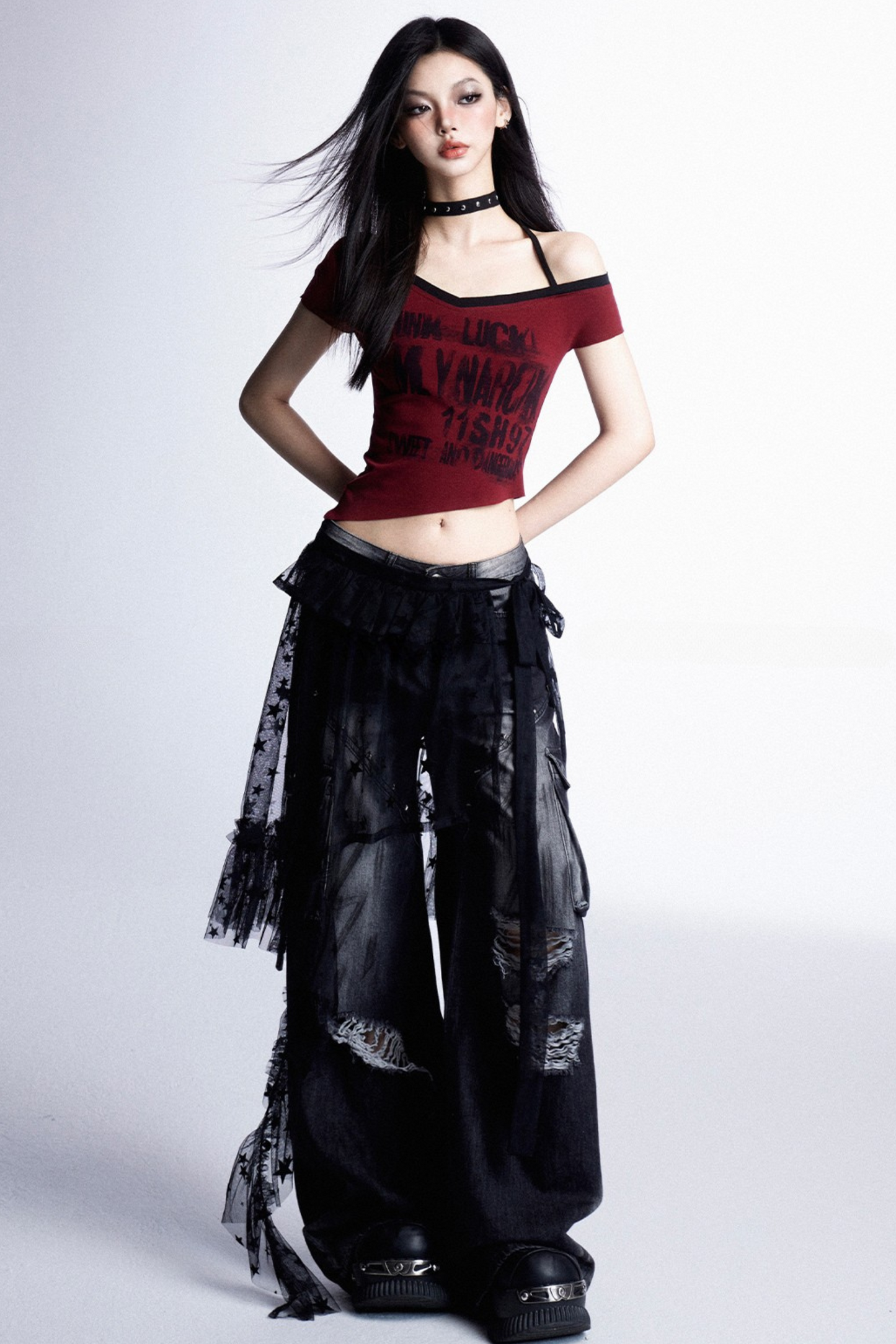Asymmetric T-shirt Cool Sweet