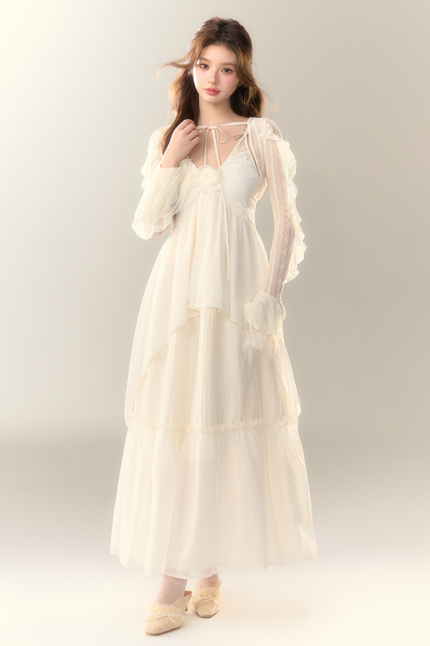 short French sheer cardigan