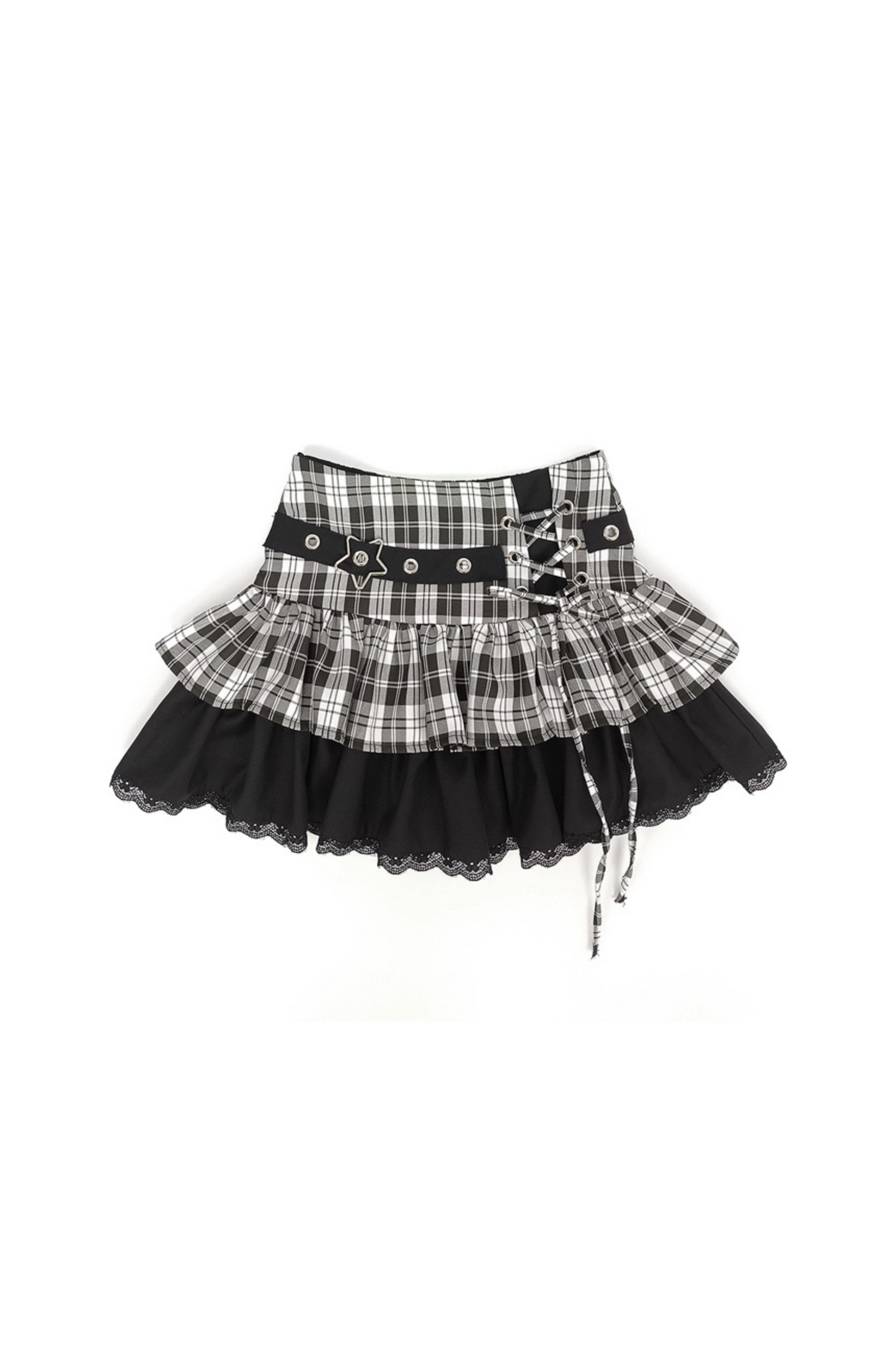 top crop skirt Y2K + checked