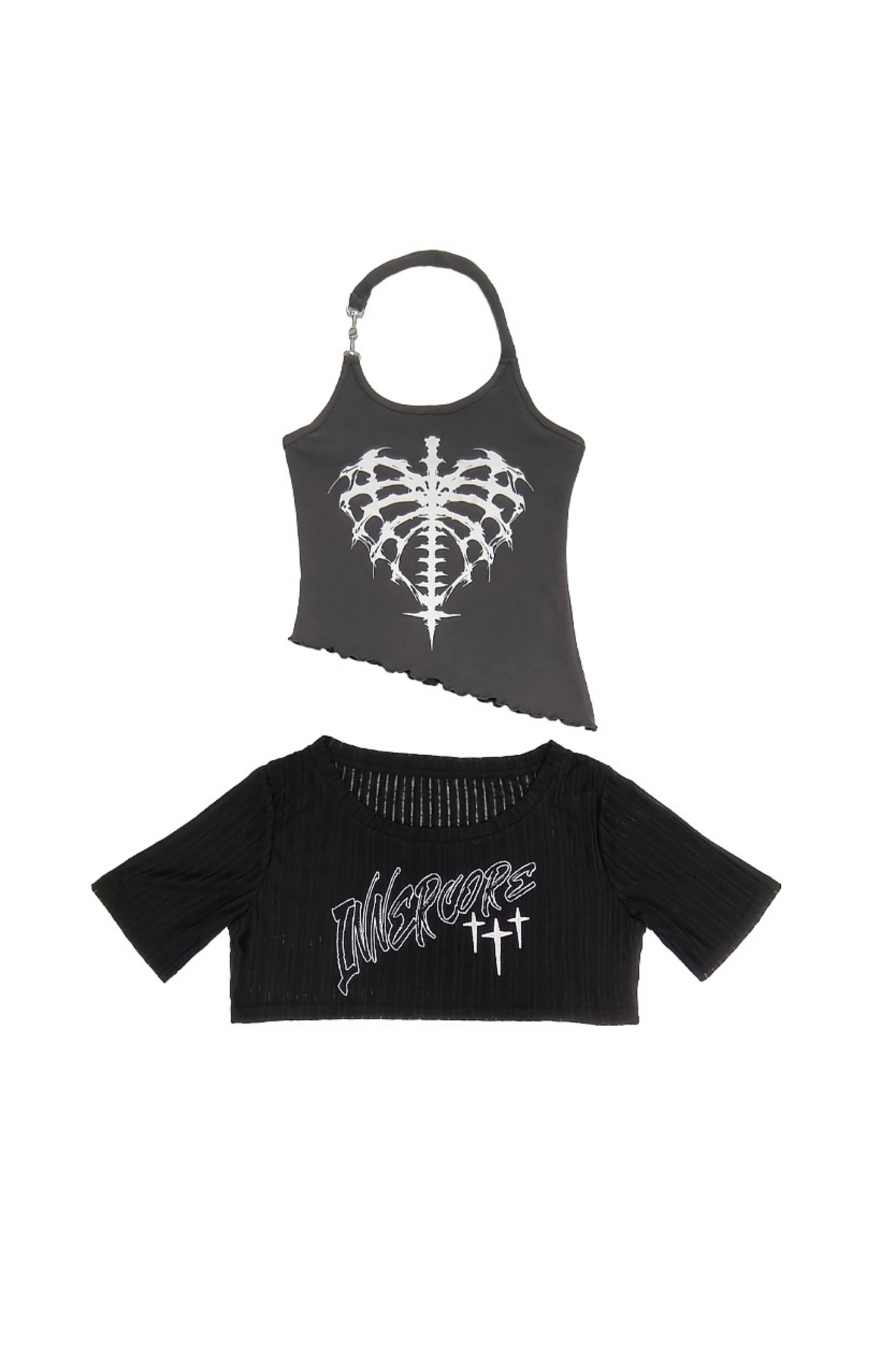 Asian vest Y2K and smock skirt Light