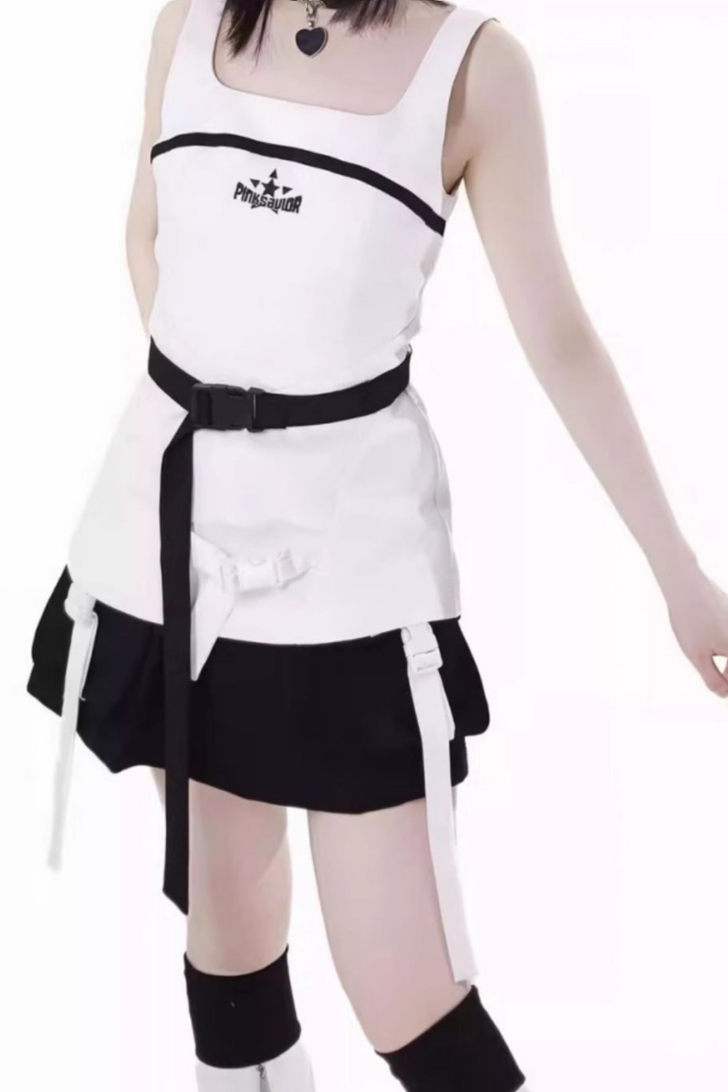 + camisole leg skirt Mode warmers cyber top