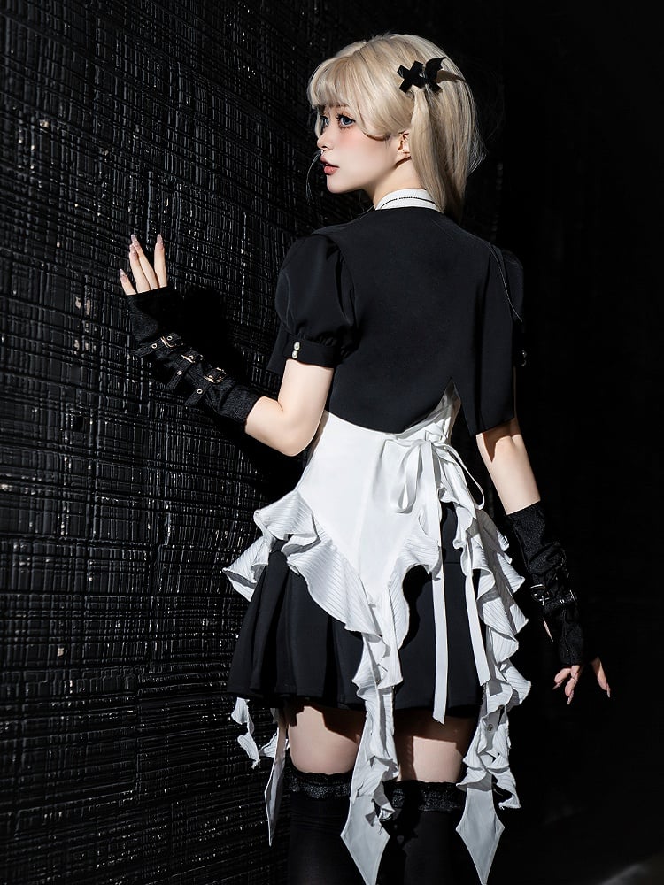 Pleat Skirt Black Box