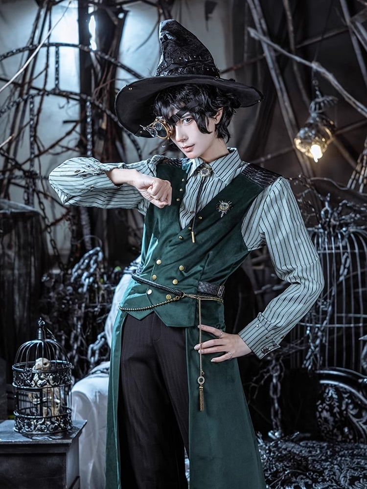 ヴィンテージ スチームパンク 調節可能 ゴーグルストラップ付き ブロンズ ブラック レトロ