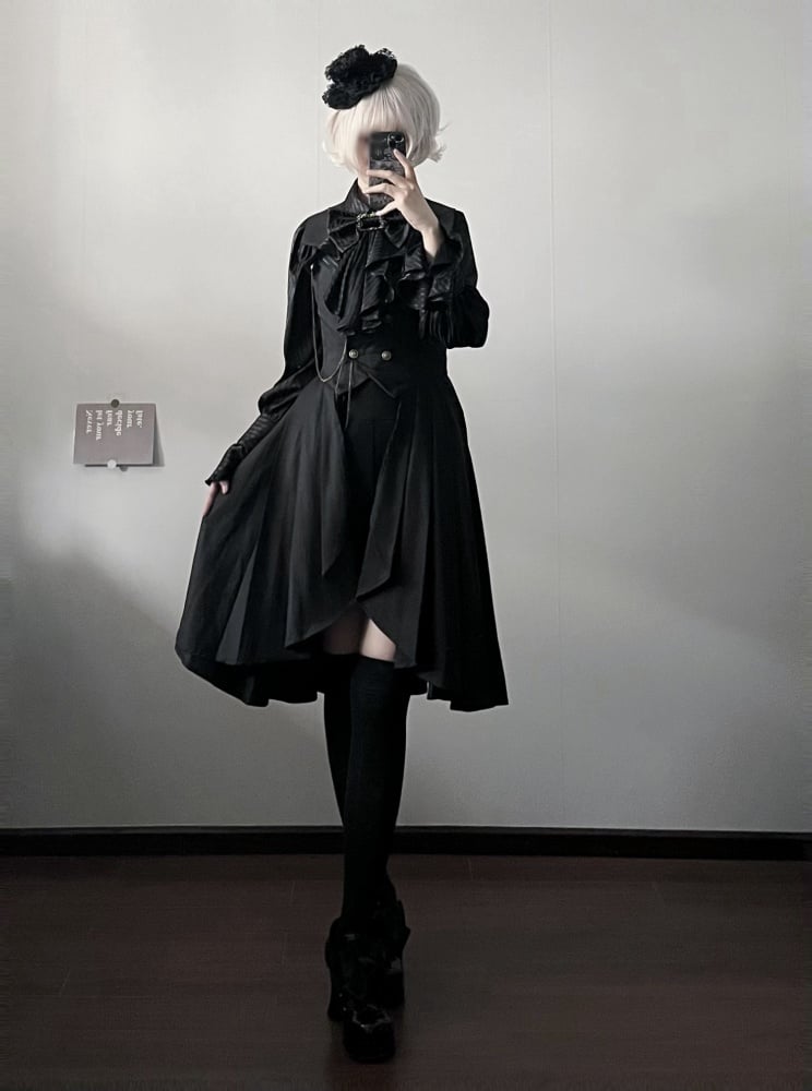 Schwarze Lolita-Weste von Ouji Fashion