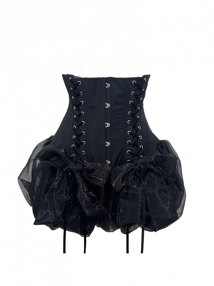 Corset Shorts Super Lolita Waist Gothic High Black
