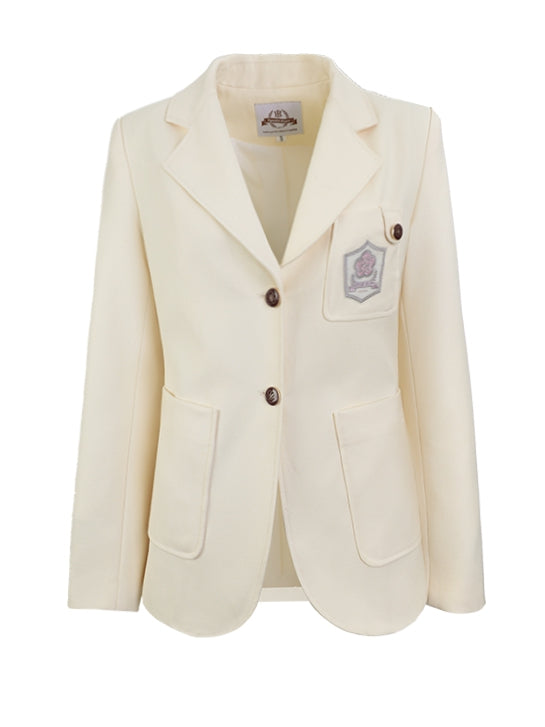 Style Collar Beige/Purple/Pink Uniform JK Blazer Preppy Notched