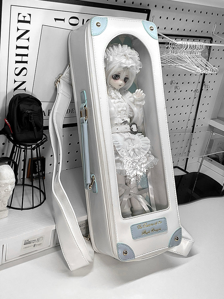 Straps Two BJD Bag Doll 1/4 White with Blue Scale