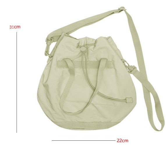 Capacity Kawaii Style Large Pink Drawstring Bucket Bag In Deamy