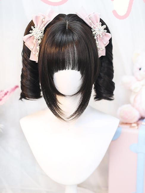 Claw Wavy Bob Ponytail 25CM Tea/Brown/Blonde Cut +Double Clips Black 25-30CM Wig