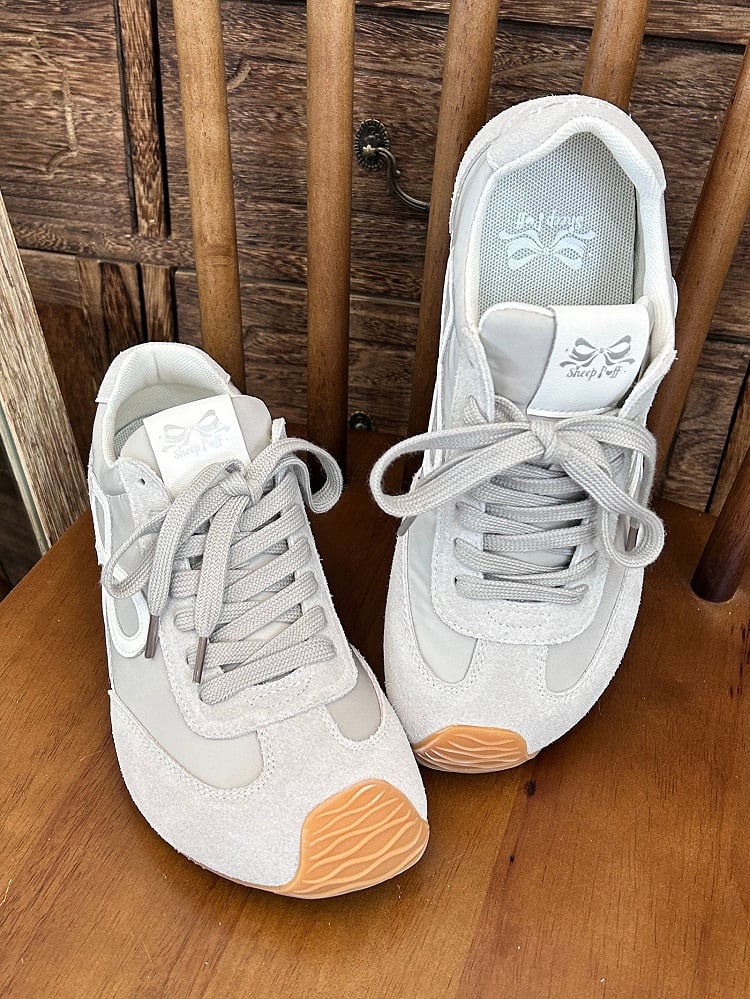 Schnürschuhe mit Schnürung vorne, graues Design, Schleife