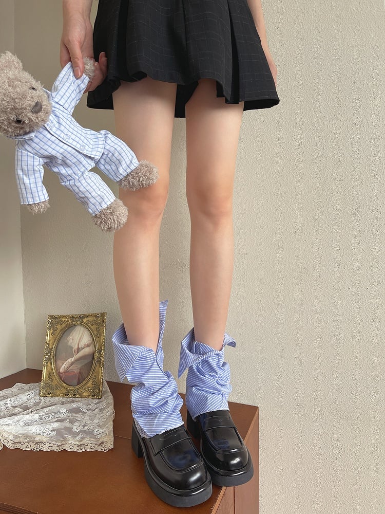 Sleeves Blue Shirt Cuffs Pattern Navy Leg Design Collar Striped