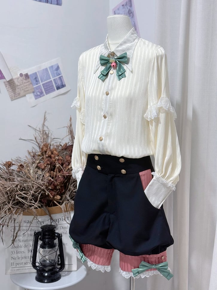 + Zirkusweste und schwarz-rosa Lolita-Blazer mit Kragen-Vibes Ouji