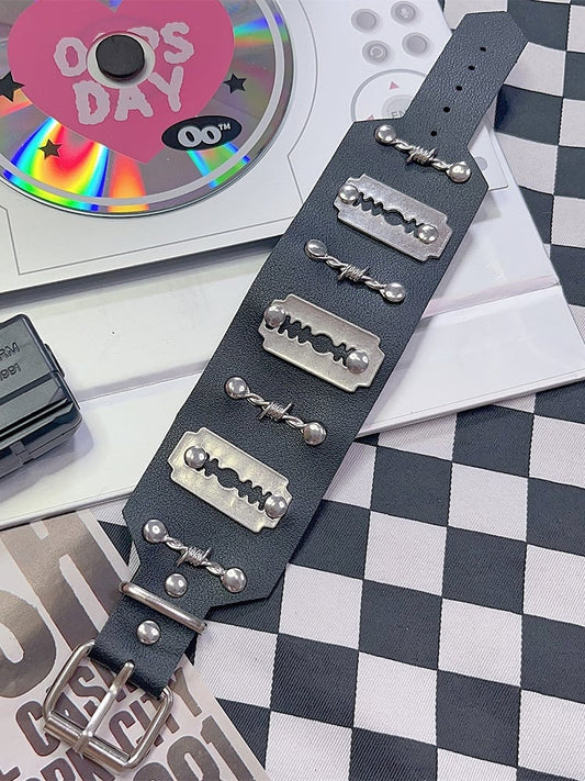 Rock Details Black Ring Punk Arm Studs