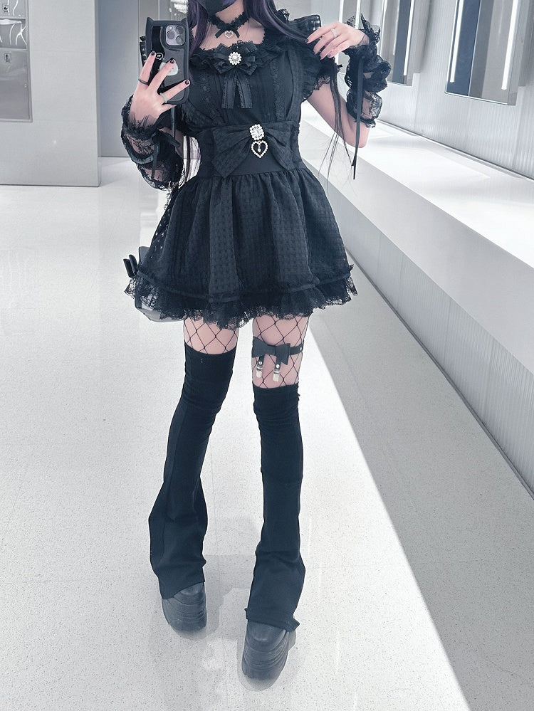 Jirai Kei Short Sleeves Blouse with Free Choker