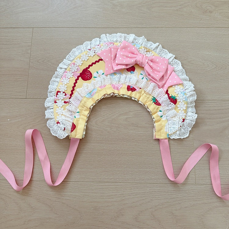 Sweet Bonnet White Lolita Pink Creamy Yellow /