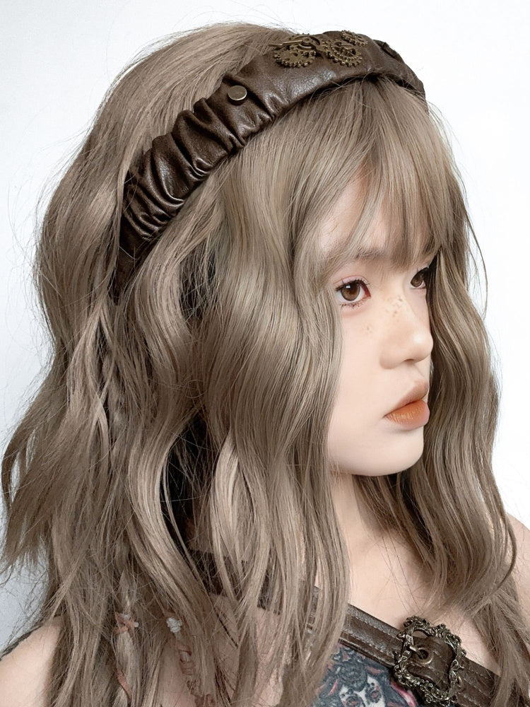 ダークブラウンのスチームパンクヘアバンド