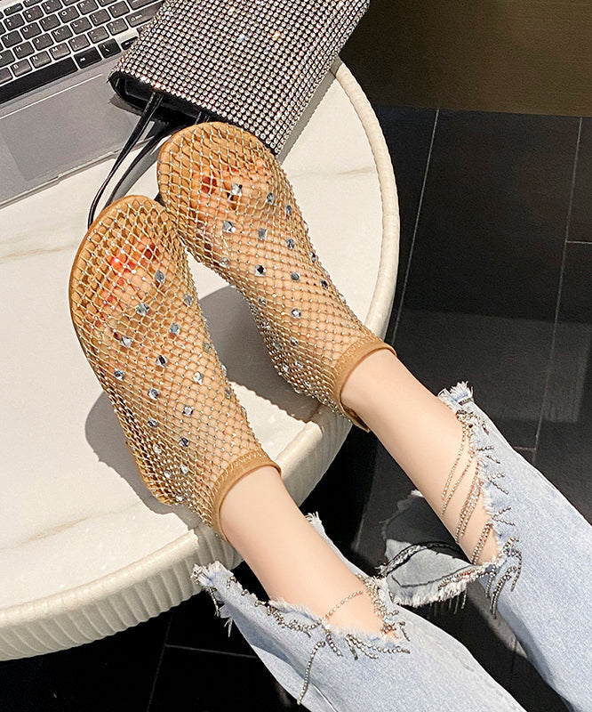 Zirkon Schwarz Multi Chic Stiefel Spleißen Atmungsaktives Mesh