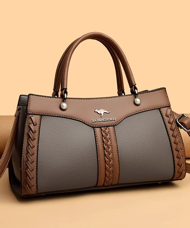 Versatile Durable Tote Bag Calf Boutique Leather Black