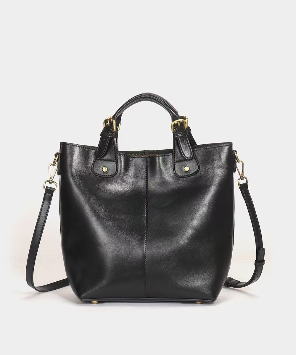 Bag Leather Large Chic Capacity Calf Tote Brown