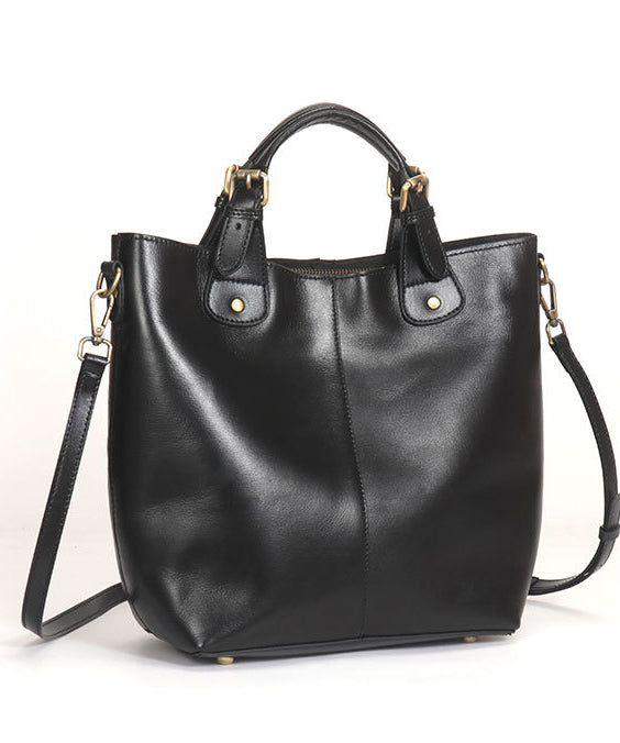 Bag Leather Large Chic Capacity Calf Tote Brown