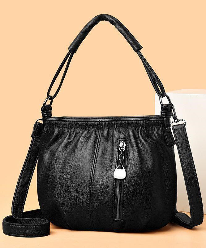 Faux Leather Brown Bag Chic Shoulder Versatile