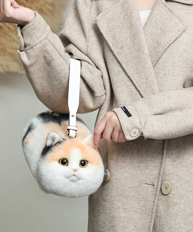 Fur Creative Yellow Bag Cat Fuzzy Shoulder Cute