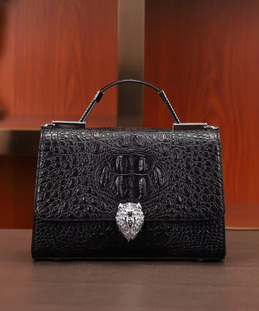 Bag Elegant Calf Purple Embossed Leather Mini