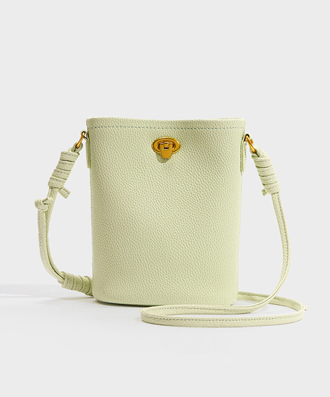 Bag Phone Leather Fashion Yellow Pouch Simple Calf