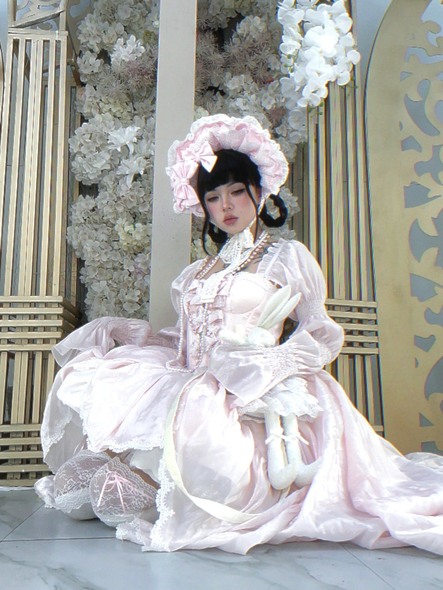 Rosa Sakura-Prinzessinnen-Kleid-Set