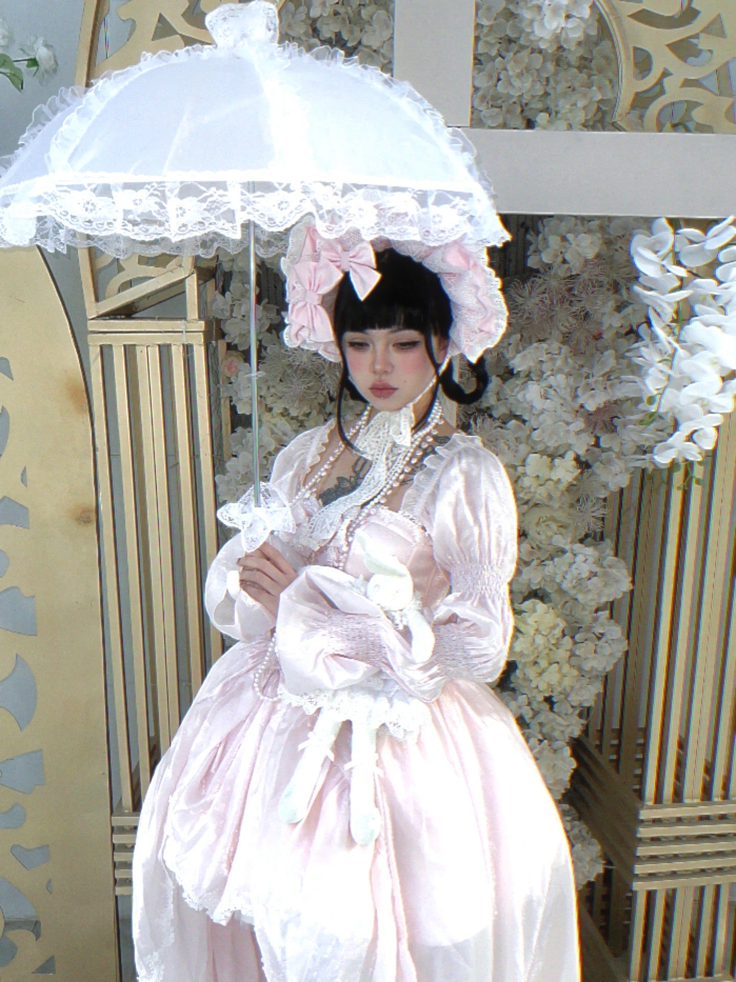 Rosa Sakura-Prinzessinnen-Kleid-Set