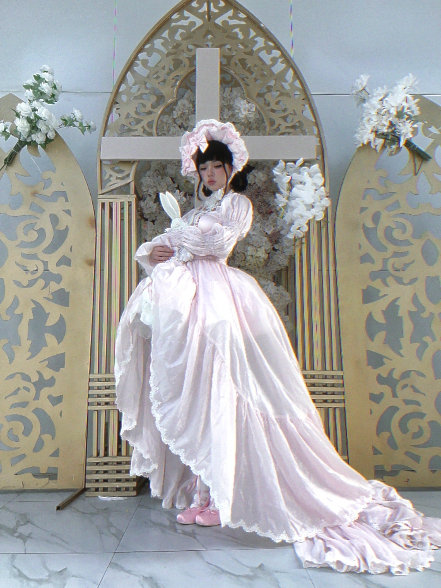 Rosa Sakura-Prinzessinnen-Kleid-Set