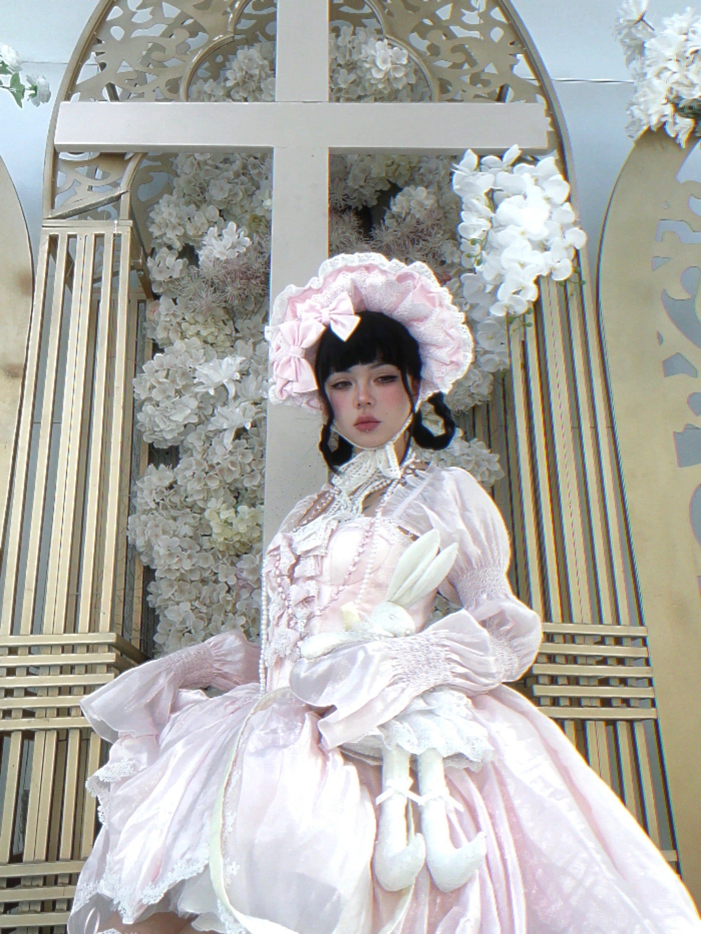 Rosa Sakura-Prinzessinnen-Kleid-Set