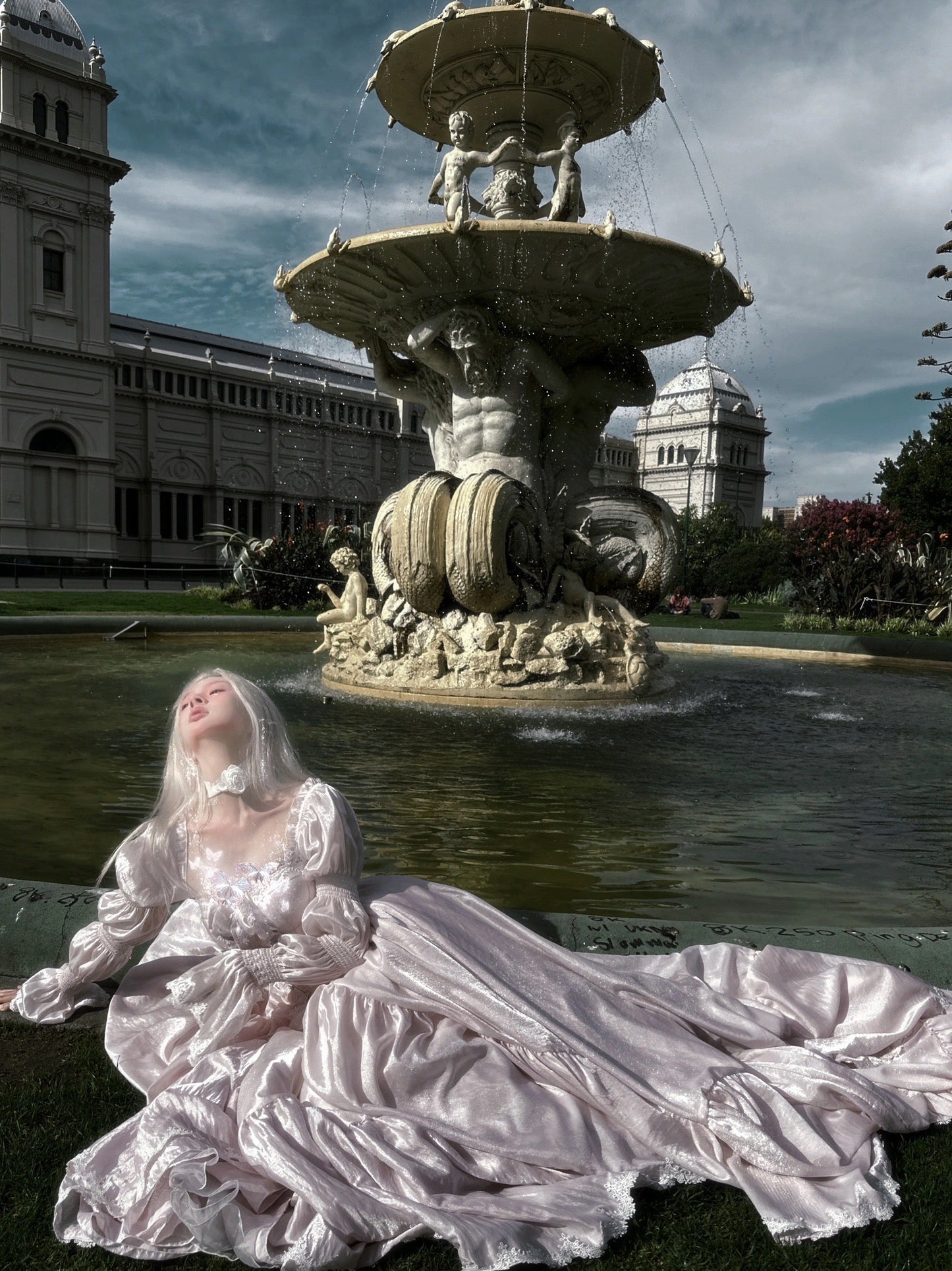 Rosa Sakura-Prinzessinnen-Kleid-Set