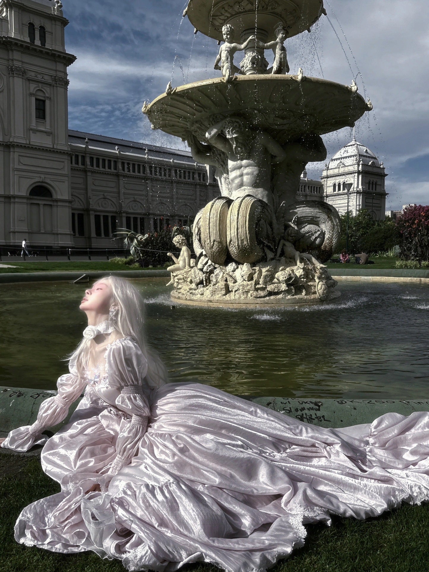 Rosa Sakura-Prinzessinnen-Kleid-Set
