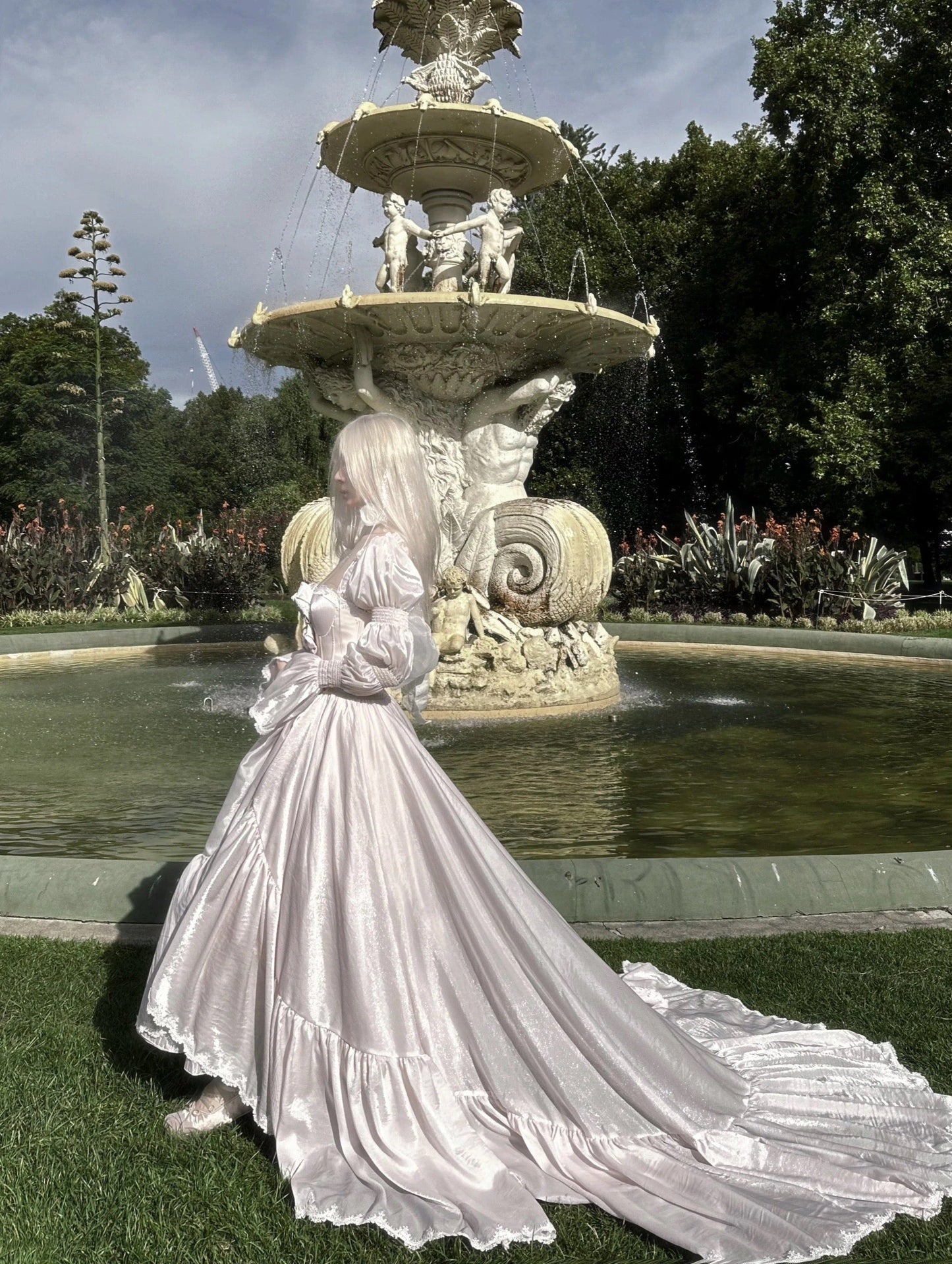 Rosa Sakura-Prinzessinnen-Kleid-Set