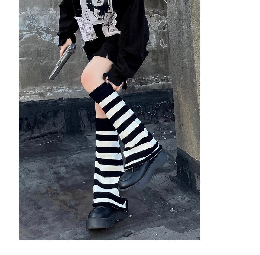 / Warmer Set Striped Leg Tights