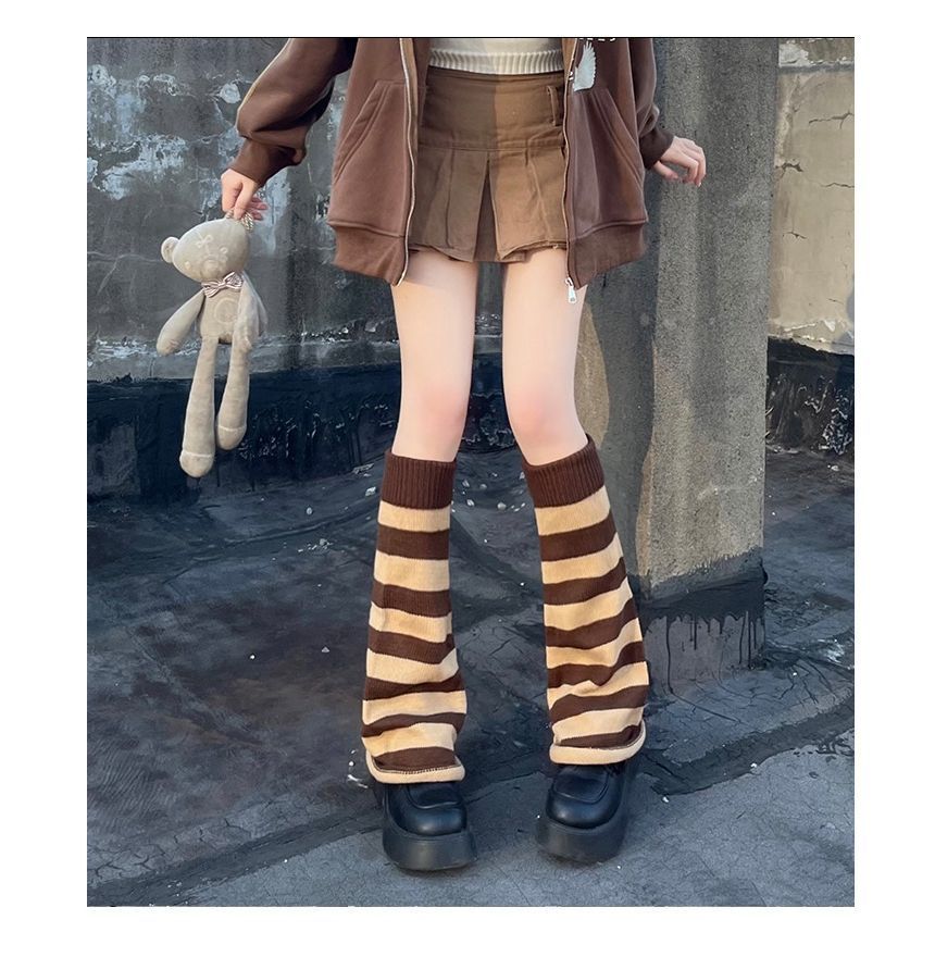 / Warmer Set Striped Leg Tights