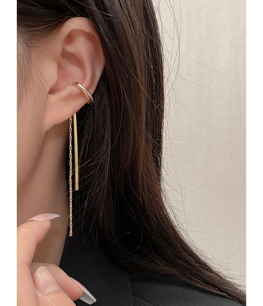Cuff Earring Fringed Alloy