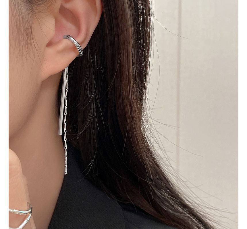 Cuff Earring Fringed Alloy