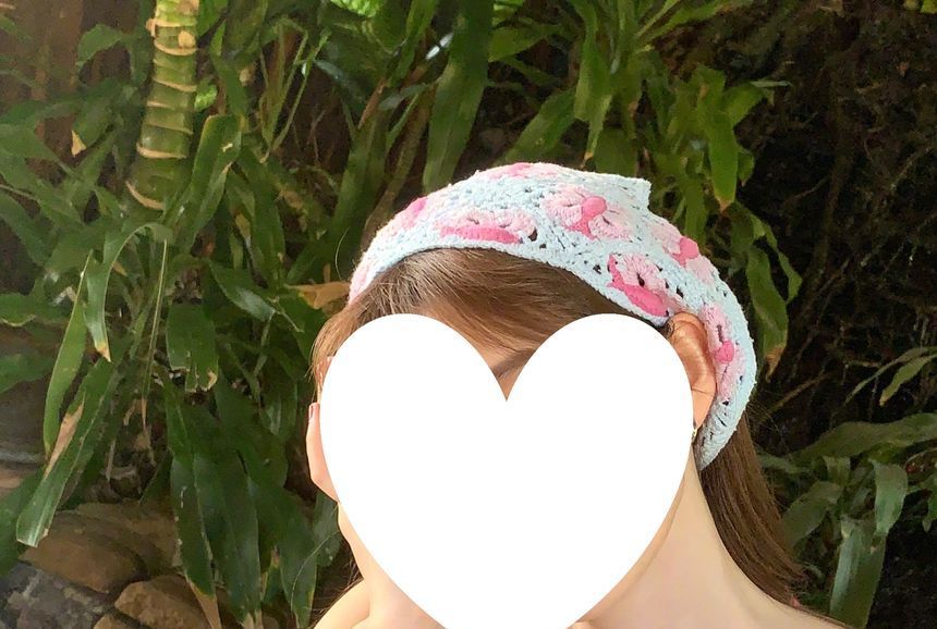 Head Embroidered Scarf Floral Lace Crochet